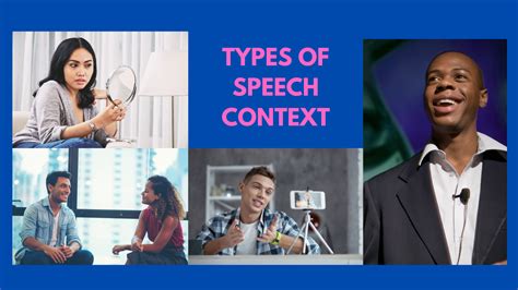 what are the 5 types of speech context with examples