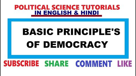 what are the basic principles of democracy class 10