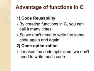 what are the benefits of functions in code