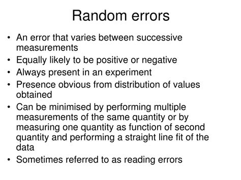 what are the causes of random errors