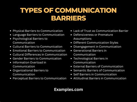what are the different barriers in communication with examples