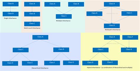 what are the different forms of inheritance supported by c++ explain with examples