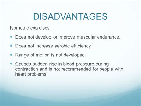 What Are The Disadvantages Of Isometric Exercises 