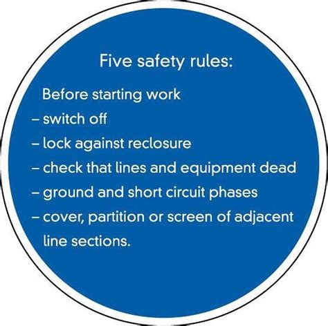 What Are The Five Safety Rules