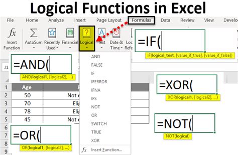 what are the logical functions in ms excel