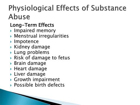 what are the long term effects of substance abuse on an individual's emotional being