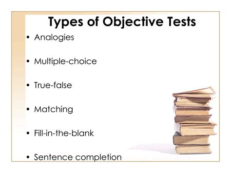 what are the main types of objective questions