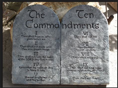 what are the original ten commandments
