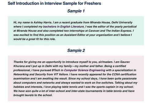 what are the points to be mentioned in self introduction