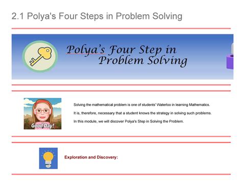 what are the polya's four steps in problem solving in proper sequence