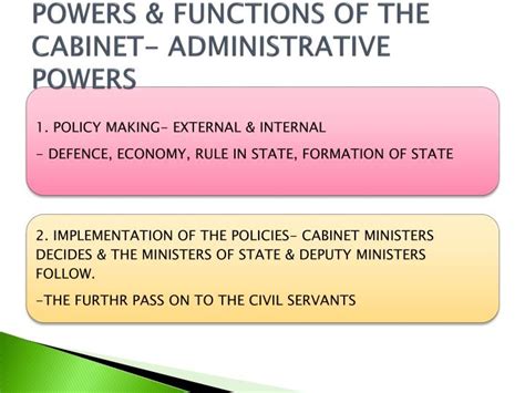 What Are The Powers And Functions Of The Cabinet