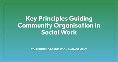 what are the principles guiding the implementation of community development