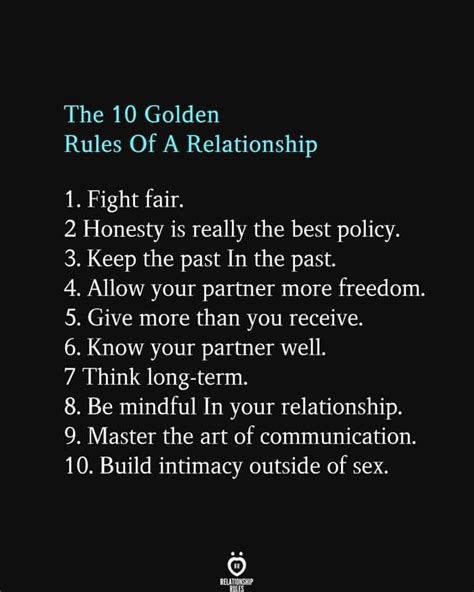 what are the rules to set in a relationship