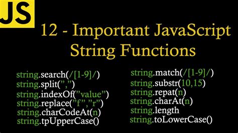 what are the string manipulation functions in javascript