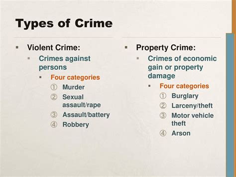 what are the three basic categories of crimes
