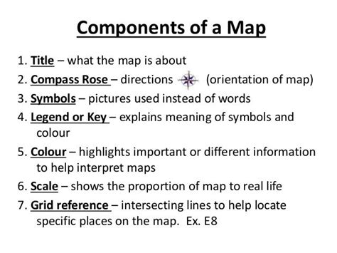 what are the three components of map explain with example