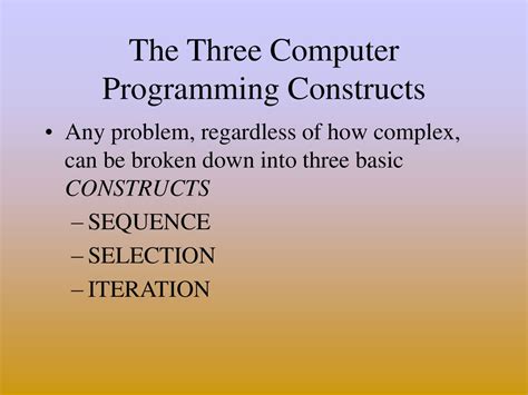 what are the three programming constructs