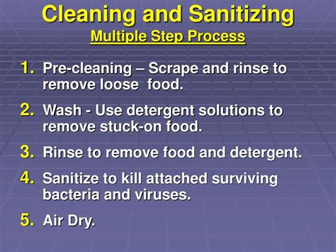 what are the two step sanitation processes