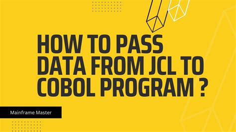 what are the ways to pass data from jcl to cobol