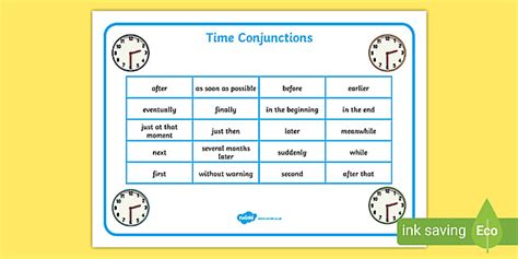 What Are Time Conjunctions