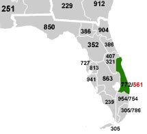 what area code is 561 in the us
