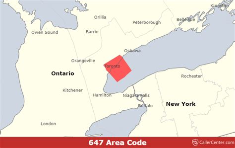 what area code is 647 belong to