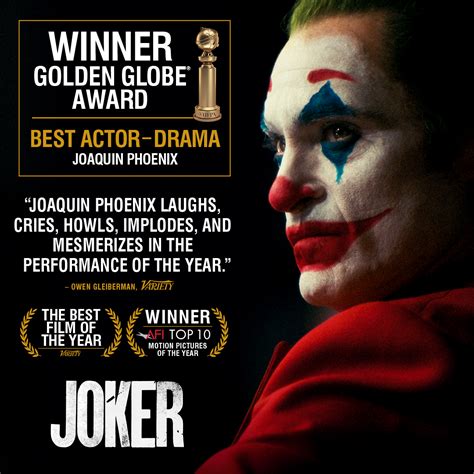 what awards did joker win