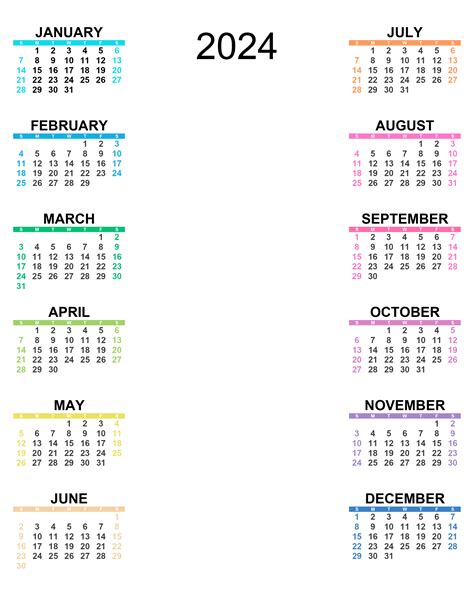 what calendar is the same as 2024