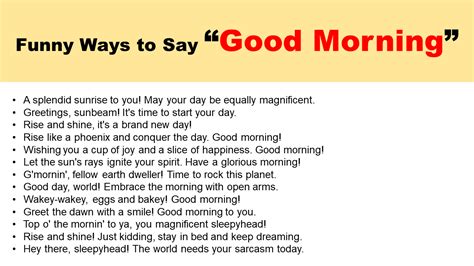 what can i say instead of good morning to a girl