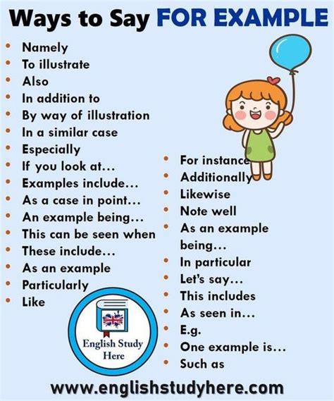 what can i use instead of for example