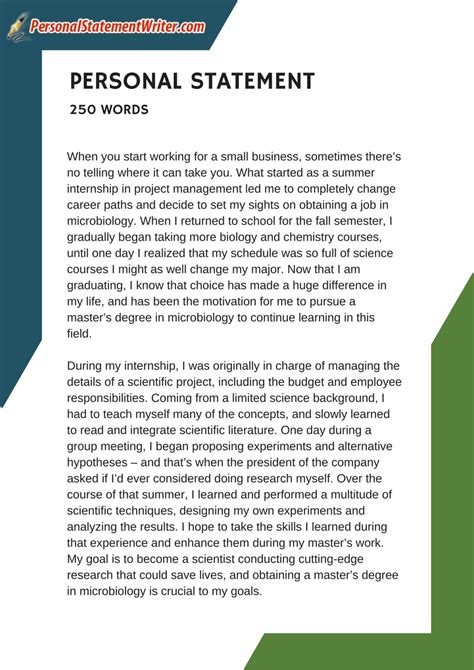 what can i write in a personal statement