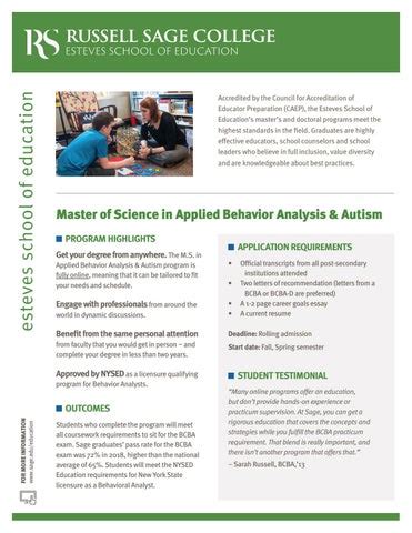 what can you do with a master of science in applied behavior analysis