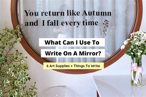 What Can You Use To Write On A Mirror