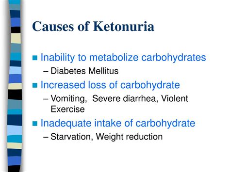 What Causes Ketonuria