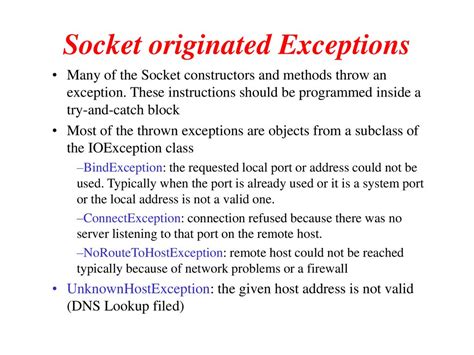 What Causes Socket Exception