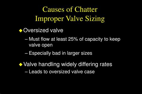 What Causes Valve Chatter
