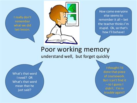what causes working memory issues in children