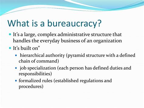 what characteristics define bureaucracy