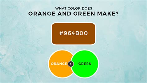 what color does orange white and green make