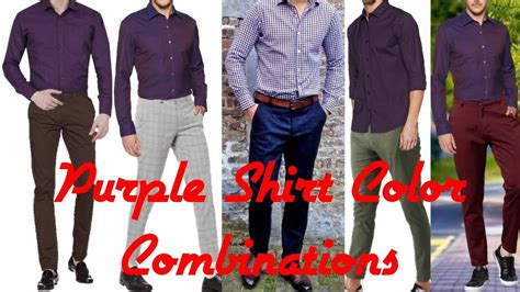 what color goes with dark purple shirt