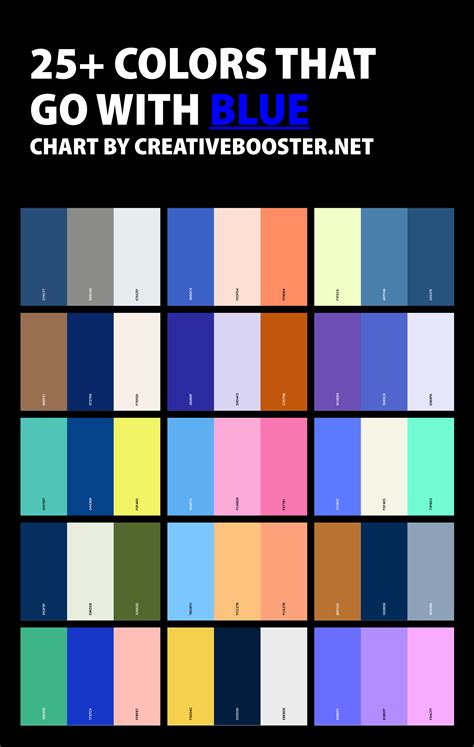 what color goes with deep blue