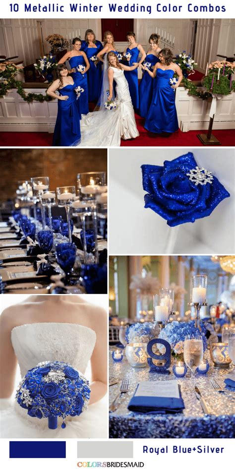 what color goes with royal blue and silver