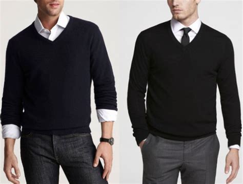 what color shirt under black sweater