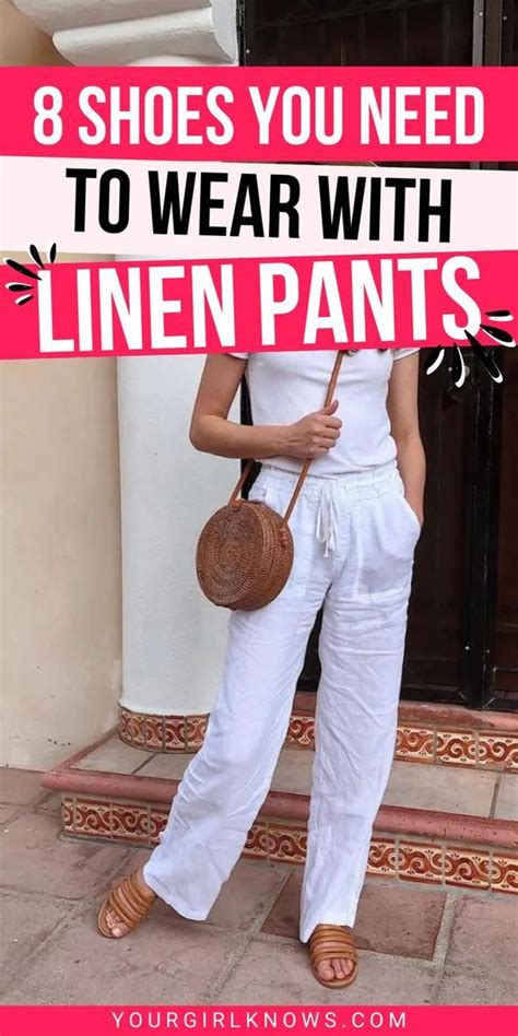what color shoes with white linen pants