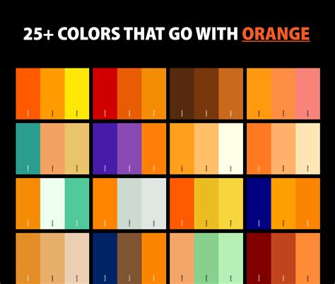 what colors can match with orange