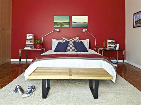 what colors go with red in a bedroom