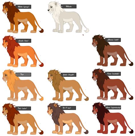 what colour is a lion