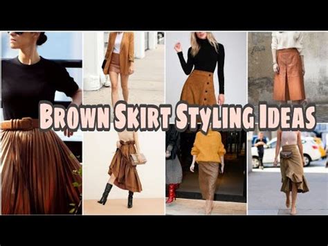 what colour top matches brown skirt