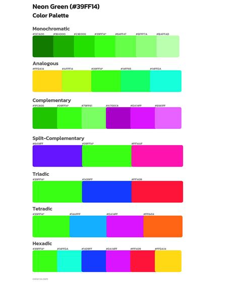 what colours go good with neon green