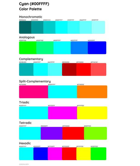 what colours go with cyan